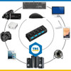 Hub Usb 2.0 4 Portas Com Chave Seletora Led Extensor Mesa 3