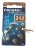 Pilas Renata 312  1 Blister X 6 Pilas  Para  Audifono 0