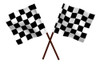 Bandera Atencion Cuadriculada Llegada 0.8x1m C/ Cabo Pvc B2 1