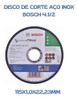 10 Un Disco Bosch Corte Fino Aço Inox 4.1/2 Esmerilhadeira 2