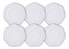 Kit 6 Un Sousplat De Chá Branco Com Prata  25cm Rafimex 0 Kit 6 Un Sousplat De Chá Branco Com Prata  25cm Rafimex 0