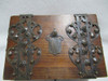 Antiguo Cofre Alhajero Madera Con Herrajes Y Llave Funciona 1