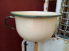 Antigua Pelela Chapa Enlozada Decoracion Crema 24,2 Diam 0