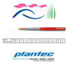 Pincel Redondo Plantec Toray 8200 Fibra Sintetica Dorada N0 2