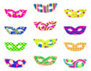 Antifaces Combo X12 Fluo Estampado Colores Cotillon Carioca 0