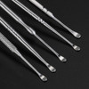 6pcs Acero Inoxidable Oído Pick Cera Cureta Cera Remover Her 2