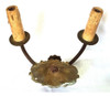 Antiguo Aplique Bronce 2 Luces Rosca Mignon B20 2