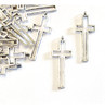 10 Dijes Cruz Grande De Metal Artesanias Souvenirs Comunión 3