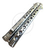 Navaja Mariposa Balisong Plate Filo Traba Clip Acero Inox 2