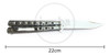 Navaja Mariposa Balisong Plate Filo Traba Clip Acero Inox 5