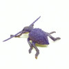 Muñeco De Goma Dura Escarabajo Arlequín Violeta. 2