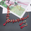 Conjunto Elegante De Colar E Brinco Vermelhos, Strass De Noi 6