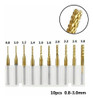 Set 10 Fresas 3mm Flauta Corte Cnc Para Pcb 1