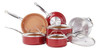 Juego De Cocina Bulbhead Red Copper Cobre-infundido 10 Pieza 0