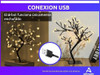 Lampara Luces Led Para Interiores Decoracion Arbol Usb 4