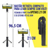 Pau De Selfie Celular 360º Controle Bluetooth Tripé 3 Em 1 2