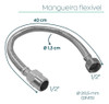 Mangueira Trançada Engate 1/2 Flexível Inox 40cm Quente Fria 4