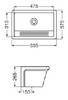 Ferrum Pileta Para Lavadero Con Fregadero 53x37 Pfc Blanco 1