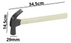 Martelo De Unha 29mm Cabo Madeira - Paraboni 1
