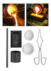 6x Kit De Fundição De Tocha De Grafite Conjunto De Cadinho 4
