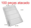 100 Folhas Plastico Cédulas Acetato Premium 4 Divisões Notas 1