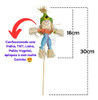 Kit 02 Enfeite Espantalho Palha Festa Junina Topo Mesa 15cm 3