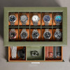 Rothwell Caja De Reloj De 10 Ranuras En Cuero Con Cajón De V 2 Rothwell Caja De Reloj De 10 Ranuras En Cuero Con Cajón De V 2