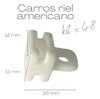 Correderas Carro Patin Para Riel Americano X 48 Unidades 1