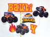 Toppers Cake Adorno Para Torta Hot Wheels Monster Trucks Jam 0