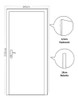 Kit Porta De Madeira Lisa 215x74cm Com Batente De Mdf Wt 5