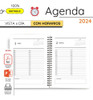 Kit Imprimible Agenda 2024 Vista X Dia Con Horarios Editable 1