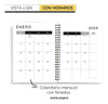 Kit Imprimible Agenda 2024 Vista X Dia Con Horarios Editable 4