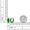 Pendientes De Aro De Jade Macizo Verde Plata Vibrante 3