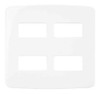 Kit 10 Un Placa Suporte 4x4 4 Postos Margirius B3 Branca 2