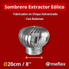 Extractor Eólico Con Base 8 Pulgadas 20cm Chapa Galvanizada 1