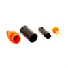 Plug Conector Xlr Macho Profissional Laranja - Kit Com 10 1