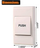 Matee Blanco Panel De Puerta Salida Boton De Plastico Con 3