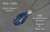 Ónix Cielo Calidad Gema - Dije Con Engarce De Plata 925 2