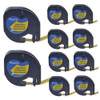 10pk Plástico Cinta Compatible Con Dymo Letra Tag Qx50 Lt 91 0