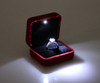 Joyero De Terciopelo Acabado Brillante Con Led - Rojo 5