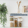 Pote Hermético Vidro Tampa Bambu 800ml Porta Mantimentos 2 Pote Hermético Vidro Tampa Bambu 800ml Porta Mantimentos 2