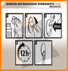 Percha Pared Gancho Autoadhesivo Rectangular Metal Tesa 4u 5