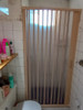 Mampara Plegable Esquinero Pvc En L Ducha 70 X 130 Cm Beige 3