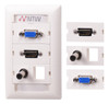 Archtech Y Ntw 3unc-vhp35b Personalizable Unimedia Wall Plat 0