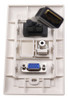 Archtech Y Ntw 3unc-vhp35b Personalizable Unimedia Wall Plat 3