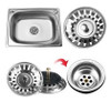 2pcs Cocina Acero Inoxidable Enchufe Residuos Lavabo Desagüe 1