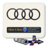 Insignia Emblema Compatible Audi Negra M 18x6cm Tuningchrome 2