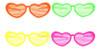 Lente Gigante Fluo Corazón Cotillón 26,5 X 8 X 17 Cm 1