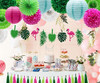 Adlkgg Tropical Flamingo Palm Leaf Banner Decoraciones Para 3