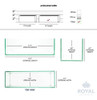 Royal Imports Florero De Vidrio Florero Pieza Central Decora 2